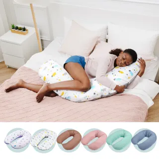 【unilove 官方總代理】Hopo多功能孕哺枕-竹纖涼感系列(枕套+枕芯 哺乳枕 月亮枕 睡窩 寶寶沙發 孕婦枕)