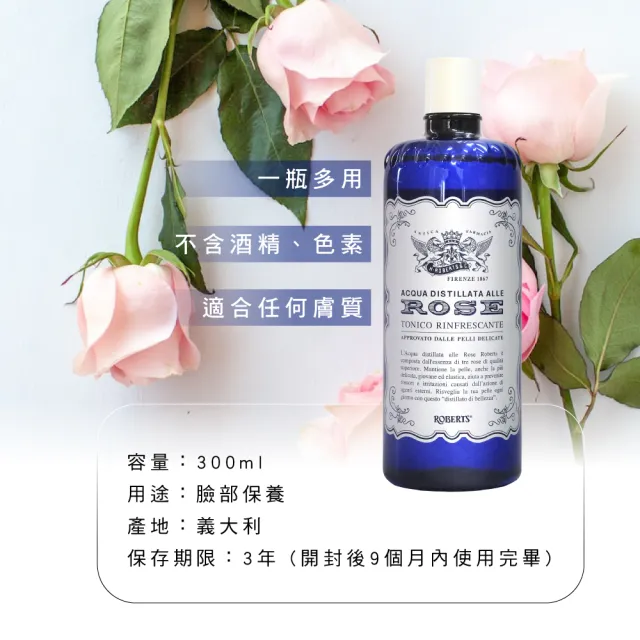 【Manetti Roberts】義大利古老經典玫瑰水 化妝水 300mlX4 超值組合