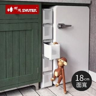 【SHUTER 樹德】MIT台灣製 MB-1805B 五層18cm三比八隙縫收納櫃(廚房收納櫃/窄櫃/夾縫收納櫃/隙縫櫃/邊櫃)