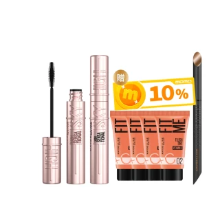 【MAYBELLINE 媚比琳】飛天翹防水睫毛膏2入組(#SKYHIGH#熱賣色煙灰粉)