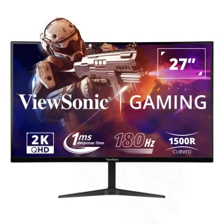 【ViewSonic 優派】福利品 VX2718-2KPC-mhd 27型VA 2K  165Hz 曲面電競螢幕(1500R/內建喇叭/FreeSync/1ms)