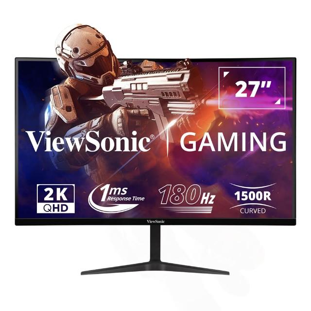 【ViewSonic 優派】福利品 VX2718-2KPC-mhd 27型VA 2K  165Hz 曲面電競螢幕(1500R/內建喇叭/FreeSync/1ms)