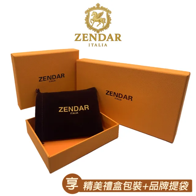 【ZENDAR】直播限定 限量1折 超柔軟頂級小羊皮拉鍊長夾 絲柏系列 全新專櫃展示品(2色選 送禮盒提袋)