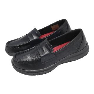 【SKECHERS】樂福鞋 Virtue SR-Zharo 女鞋 黑 懶人鞋 套入式 工作鞋(108301-BLK)