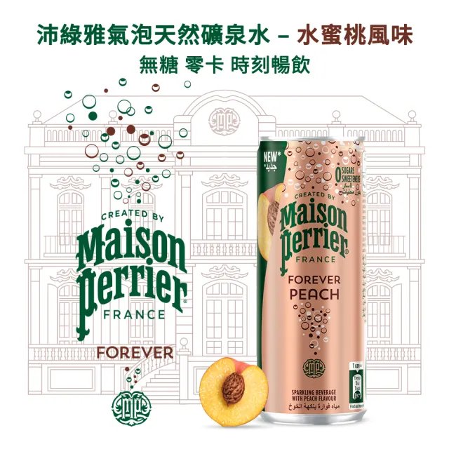 【Perrier 沛綠雅】氣泡天然礦泉水 水果風味 鋁罐（葡萄柚/萊姆/水蜜桃/草莓）（250mlx10入/組）