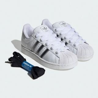 【adidas 愛迪達】愛迪達 Superstar II W 女 運動休閒鞋 舒適 白 銀(JR4233)