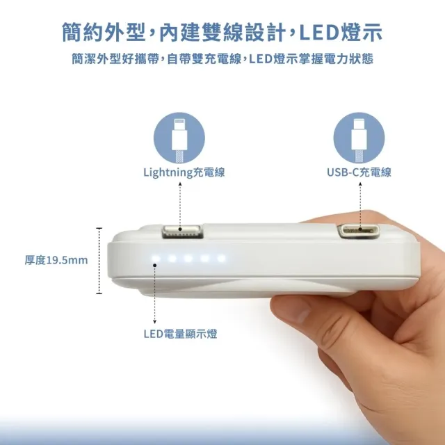 【Wephone】10000mAh 22.5W 五合一磁吸無線多功能行動電源(手機/手錶/耳機)