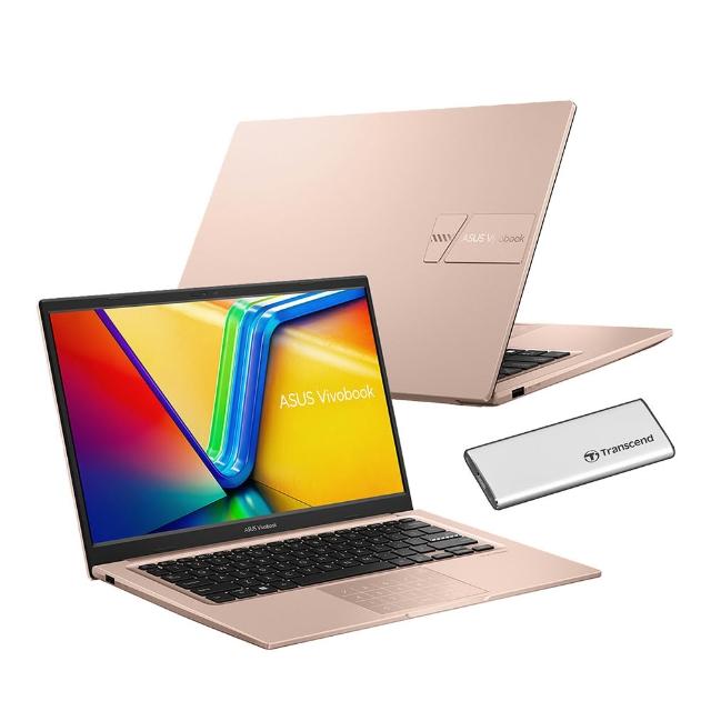 【ASUS】500G行動固態硬碟組★14吋十核心輕薄16G筆電(VivoBook X1404VA/十核心/16G/512G/W11)