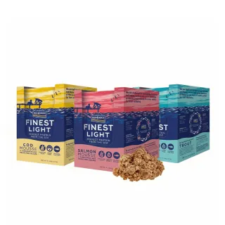 【FISH4DOGS 海洋之星】海藻精華慕斯-犬用 鮭魚/鱈魚/鱒魚 6盒(100G*36包 狗 濕食 肉泥)