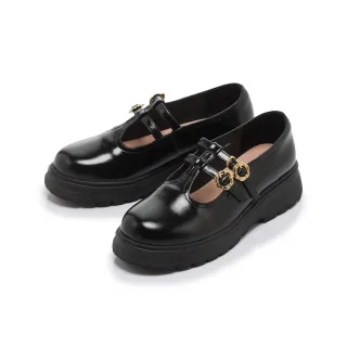 【FAIR LADY】日本京都聯名 HAPPYFACE 復古雙帶厚底瑪莉珍鞋(霧黑/5B2958 女鞋)