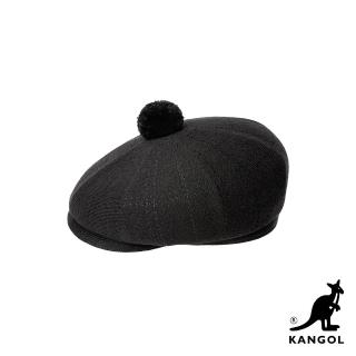 【KANGOL】POM 毛球鴨舌帽(黑色)