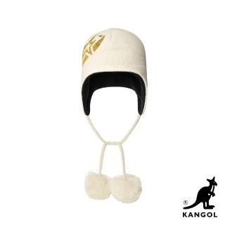 【KANGOL】HOLIDAY STAR 星星毛球遮耳帽(白色)