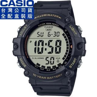 【CASIO 卡西歐】卡西歐大液晶野戰電子錶-黑(AE-1500WHX-1A 原廠錶盒精裝版)
