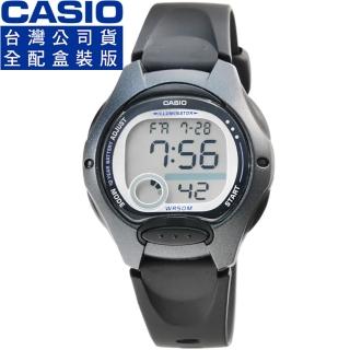 【CASIO 卡西歐】卡西歐鬧鈴多時區兒童電子錶-黑(LW-200-1B 原廠錶盒精裝版)