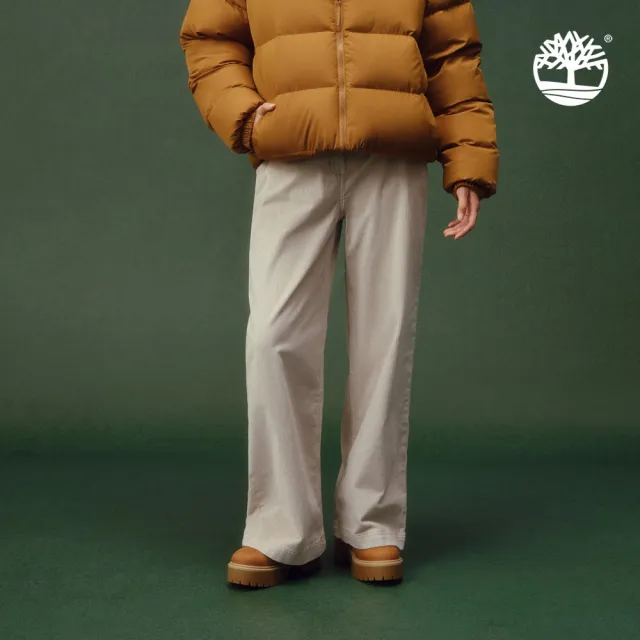 【Timberland】女款米色燈芯絨寬褲(A41DBEYK)