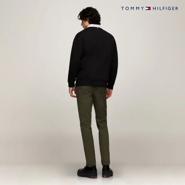 【TOMMY HILFIGER】官方旗艦館 同色調刺繡Logo大學T_黑色