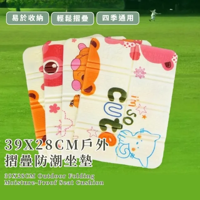 39X28CM戶外摺疊防潮坐墊(附收納袋 防水 多功能 野餐 地墊 露營 沙灘 登山 便攜坐墊 迷你)