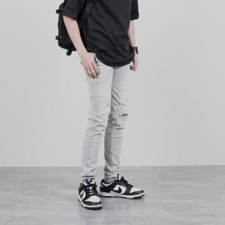 【AMERO】男女裝 破洞牛仔褲(男裝 女裝 破洞 彈性 牛仔褲)