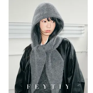 【HaNA 梨花】韓國空運 something needs純粹毛帽圍巾一體 保暖護耳(韓國空運 保護暖耳 秋冬必備)