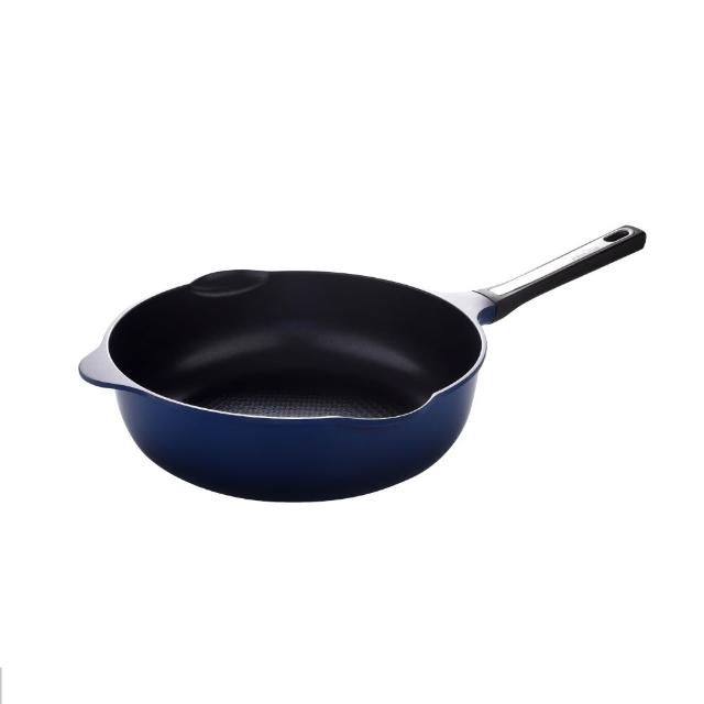 【日本Arnest】Bellfina鑽石超輕量雙口深型不沾炒鍋-30cm(不沾鍋 瓦斯爐適用/IH可用鍋/兩款任選一)
