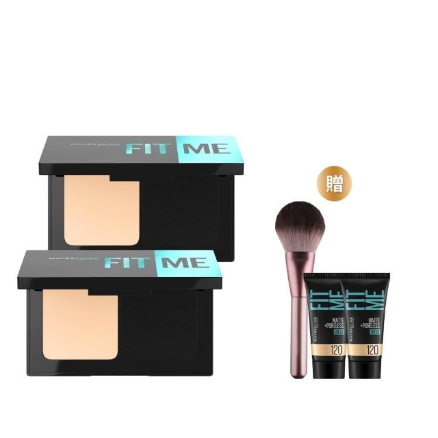 【MAYBELLINE 媚比琳】反孔特霧全進化零瑕嫩粉餅SPF44 2入組(新包裝 #最強磨皮嫩粉餅)
