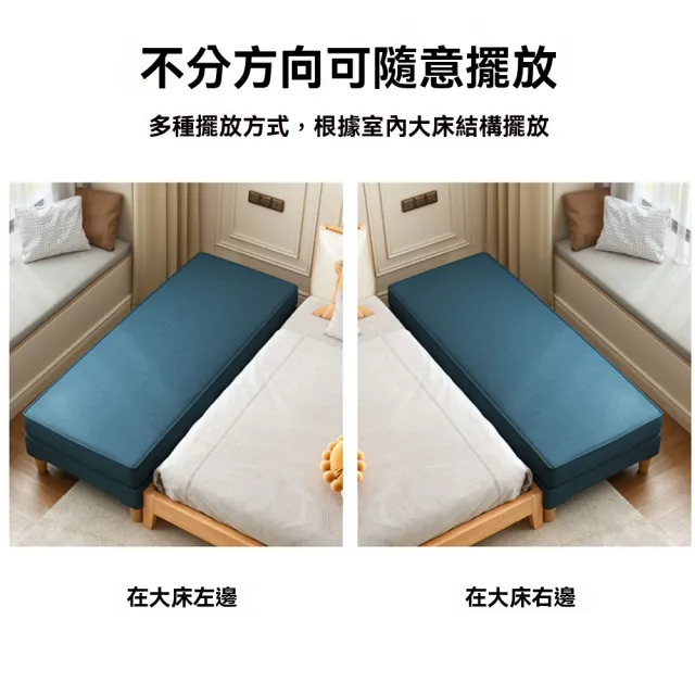 【窩居】拼接床 床邊凳 長條凳 棉麻布150x80x38cm(拓寬床 拼接沙發床 床尾凳 床邊床 沙發腳凳)