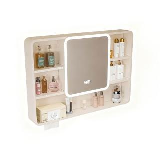 90*65智慧儲物掛墻浴室鏡櫃(太空鋁/浴鏡 浴櫃/儲物櫃/高畫質銀鏡)