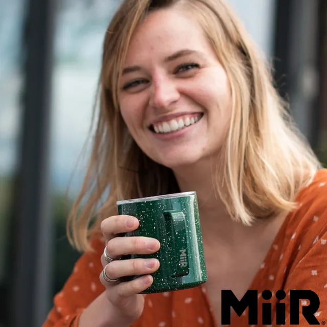 【MiiR】MiiR 雙層真空 保溫/保冰 露營杯/馬克杯 12oz/354ml(琺瑯綠 滑蓋款)