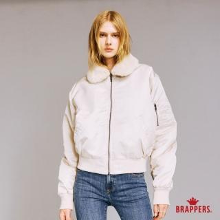 【BRAPPERS】女款 可拆毛領飛行外套(淺卡其)