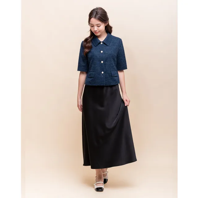 【perng yuh 芃諭名品】記憶深處 亮澤 直筒長裙(2025 AW Collection|4C秋冬新品上市)