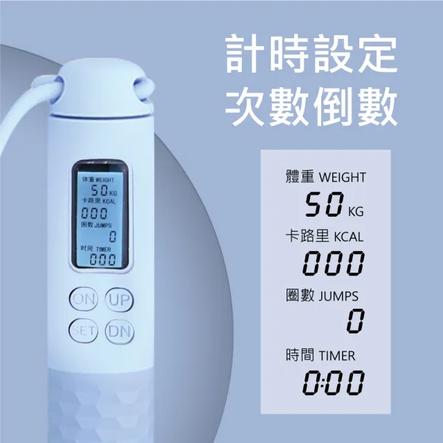 【悠活森氧】智能電子兩用跳繩(自動計數 自動計算卡路里 負重跳繩 有氧運動)