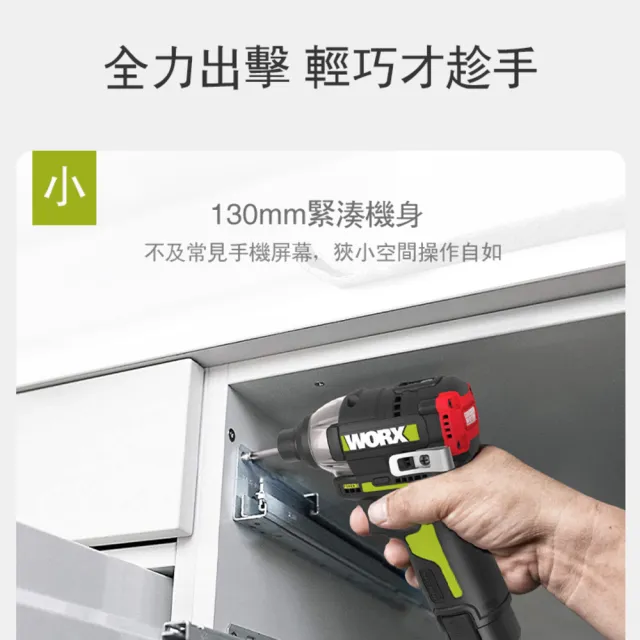 【WORX 威克士】12V 起子機 WU132(電動起子 衝擊起子 無刷衝擊起子 鋰電起子機 無刷鋰電衝擊起子 電鑽)