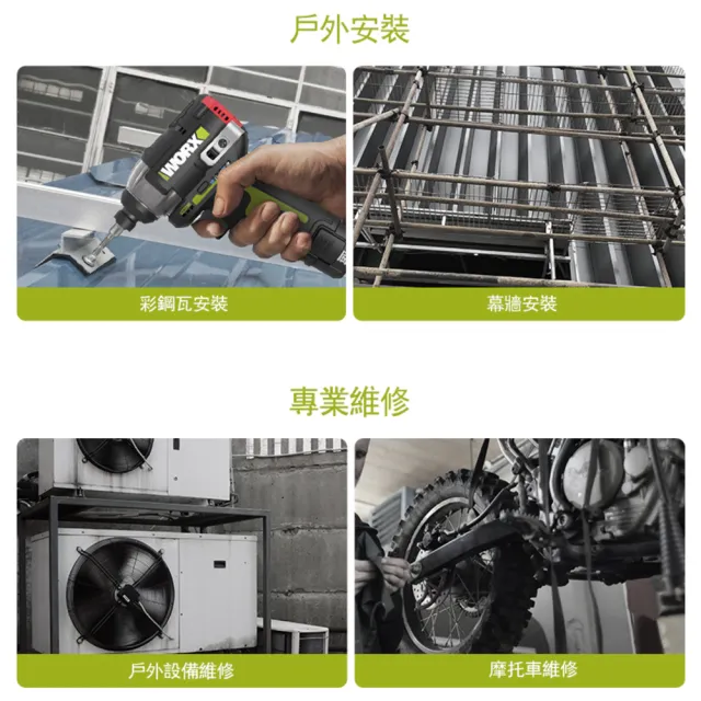 【WORX 威克士】12V 起子機 WU132(電動起子 衝擊起子 無刷衝擊起子 鋰電起子機 無刷鋰電衝擊起子 電鑽)