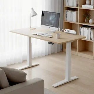 【Flexispot】【全配版】磁吸式電動升降桌 含桌上插座、理線架、磁吸收納板 140x70cm(自行組裝)