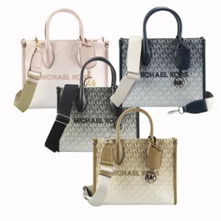 【Michael Kors】MIRELLA中型-漸層滿版LOGO PVC手提/斜背包(任選35R5S7ZT0V/35S5G7ZT5V)