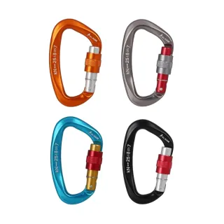 2入組 阿爾納斯CE認證強化標準登山扣 多功能登山扣 攀岩D型主鎖航空鋁合金安全扣(登山扣  攀岩扣)