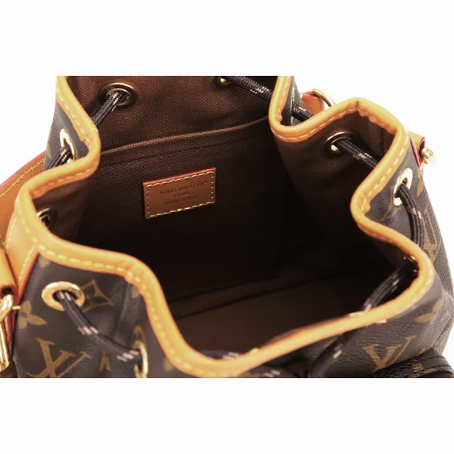 【Louis Vuitton 路易威登】M14017 Noe Cargo 咖啡老花帆布拼牛皮束口手提肩背水桶包(水桶包 肩背 斜背)
