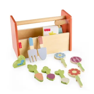 【Fisher price 費雪】木製玩具-園藝組(寶寶安撫/嬰兒玩具/彌月禮/新生兒)