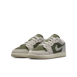 【NIKE 耐吉】運動鞋 籃球鞋 中大童鞋 女鞋 AIR JORDAN 1 LOW SE GS 喬丹 AJ1 麂皮 耐穿 綠(HV4396201)