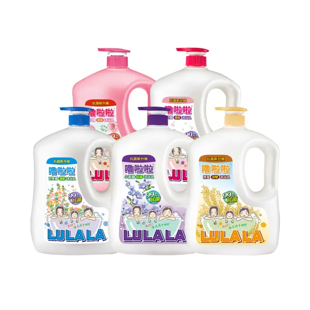 【嚕啦啦】沐浴乳1850gx6入(小蒼蘭/ 百里香/玫瑰香/鈴蘭香/燕麥保濕)