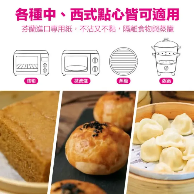 【CLEAN 克林】蒸籠紙50入/包(氣炸鍋紙 烘焙紙 蒸包紙 蒸炊紙 饅頭紙 包子紙 防沾黏紙 台灣製造)