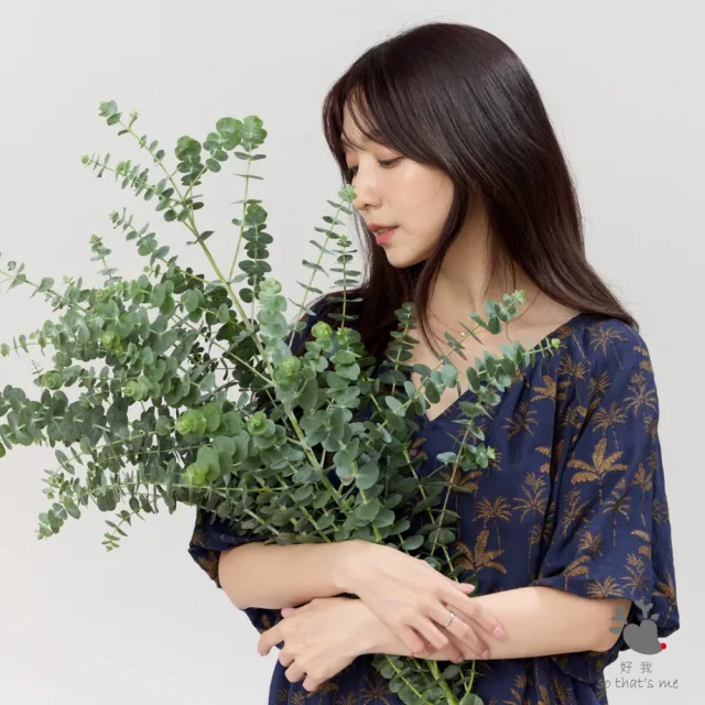 【so that’s me 好我】Kelly小V領拋袖長洋裝(金粉樹林)