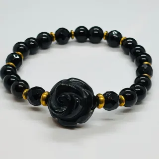 【勝弘珠寶】天然玉髓玫瑰花手串