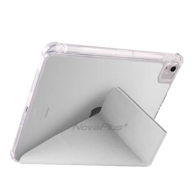 【NovaPlus】iPad 第10代/11代 10.9吋水晶Y折平板保護套(附筆槽設計 透明背蓋iPad原色看的見)