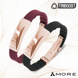 【&MORE 愛迪莫】Triboost 極致 健康手環 能量手環 鈦鍺手鍊(玫瑰金 遠紅外線)