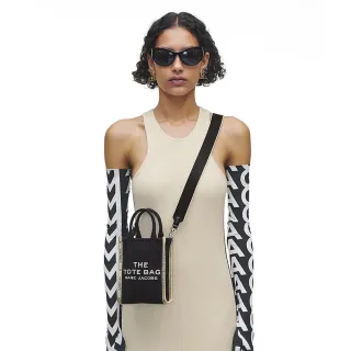 【MARC JACOBS】官方直送 MJ 黑色緹花手機托特包