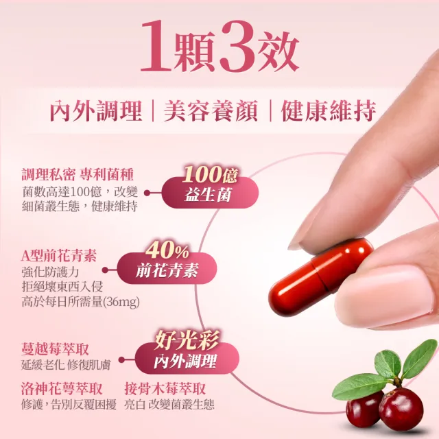 【dr.hold 黛后】后．宮科舒服莓 30顆/盒(私密呵護/清爽舒適/蔓越莓/100億專利益生菌)