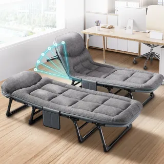 【ONE HOUSE】六段可調_小鋼炮穩固免安裝秒收折疊床_66寬(單人床 行軍床 辦公午休床 露營床)