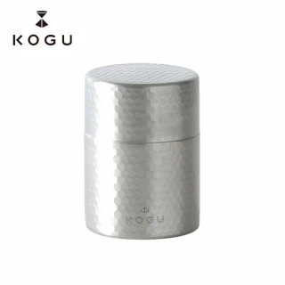 【KOGU 珈琲考具】Tea Canister 茶葉儲存罐 7oz/200g - 鎚目銀(日本原廠授權公司貨)