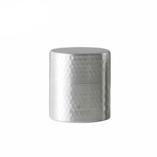 【KOGU 珈琲考具】Tea Canister 茶葉儲存罐 3.5oz/100g - 鎚目銀(日本原廠授權公司貨)